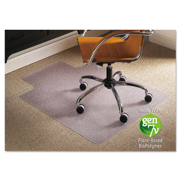 ES Robbins® Natural Origins Chair Mat With Lip For Carpet, 36 X 48, Clear freeshipping - TVN Wholesale